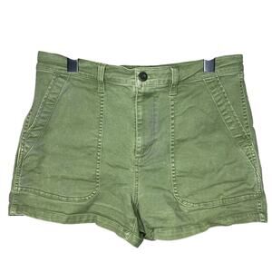 Madewell The Perfect Vintage Fatigue Short Women's 29 Green Cotton Gorp Casual